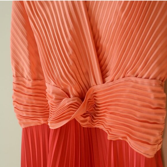 Ramy Brooks COlorblock Pleated Midi Dress - Picture 5 of 7
